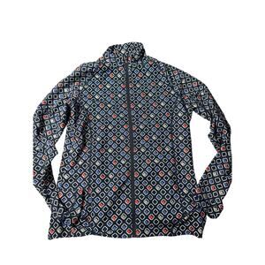 Peter Millar Women's Blue Tamara Wicking Golf Long Sleeve Zip Up Jacket Size M